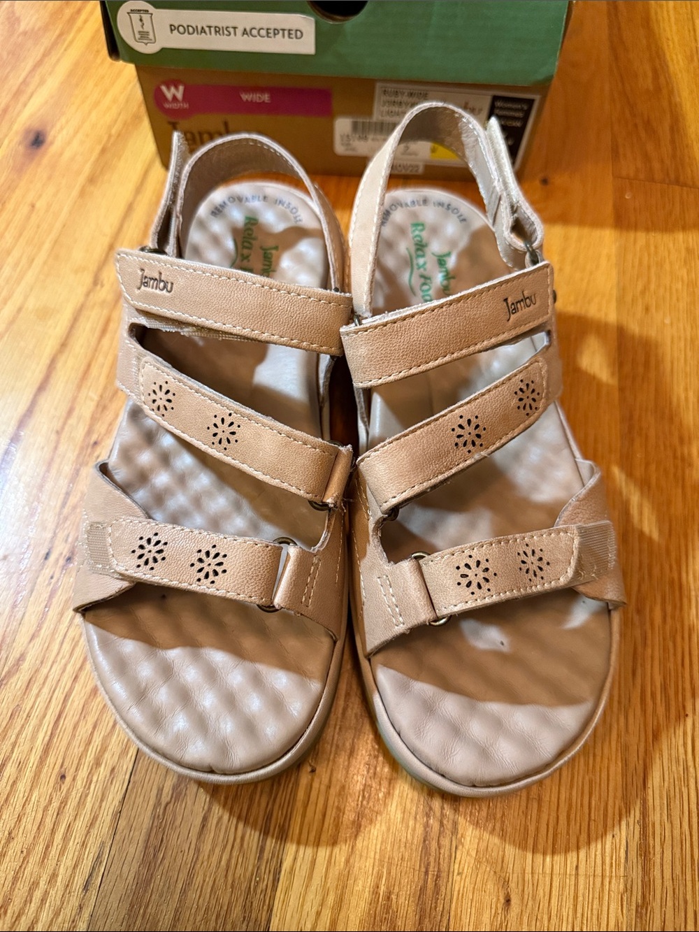 Jambu Beige Multi-Strap Comfort Sandals